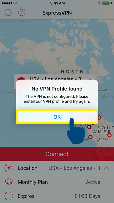 no vpn profile found