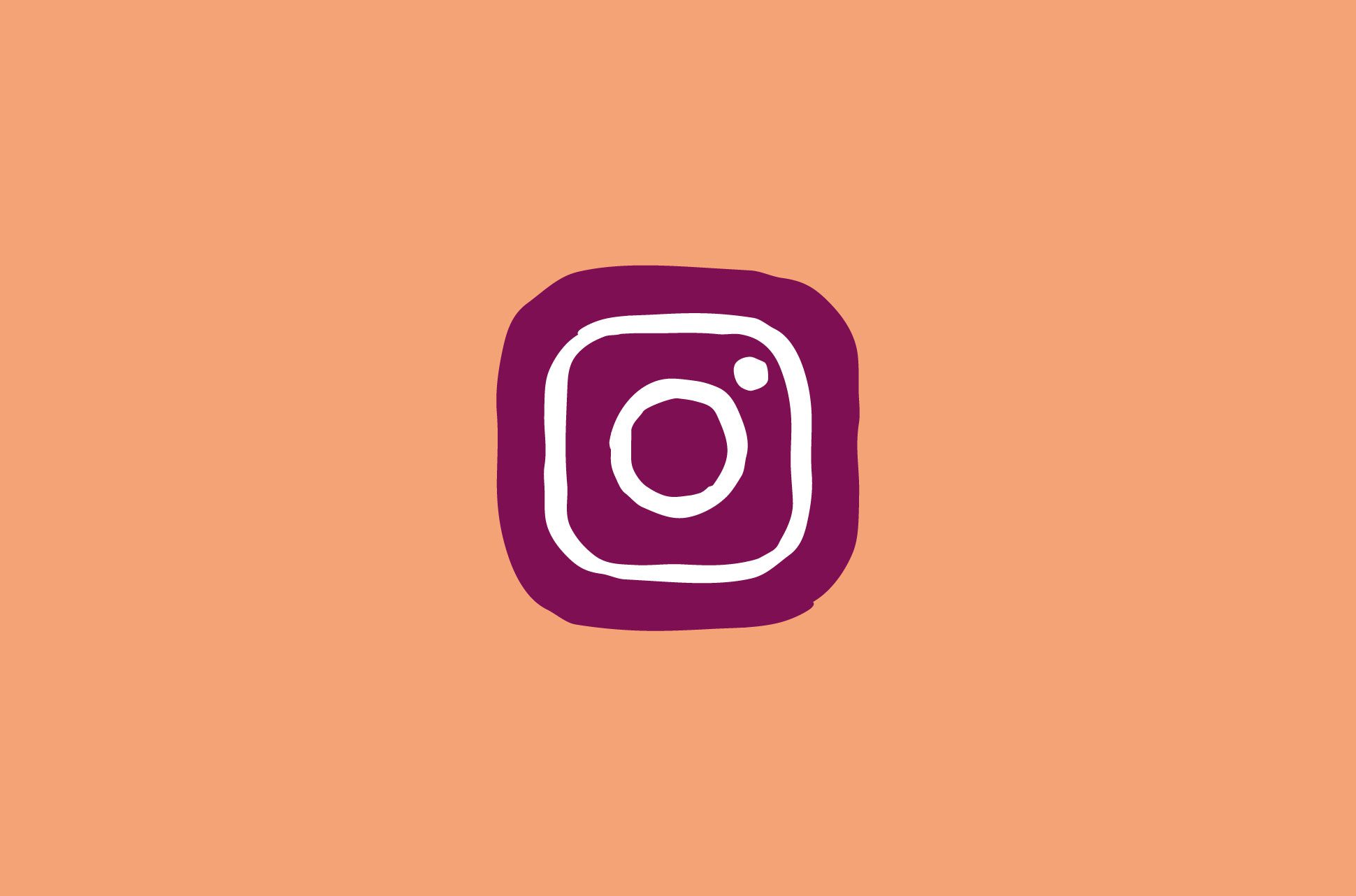 Instagram logo drawn in child-like way.