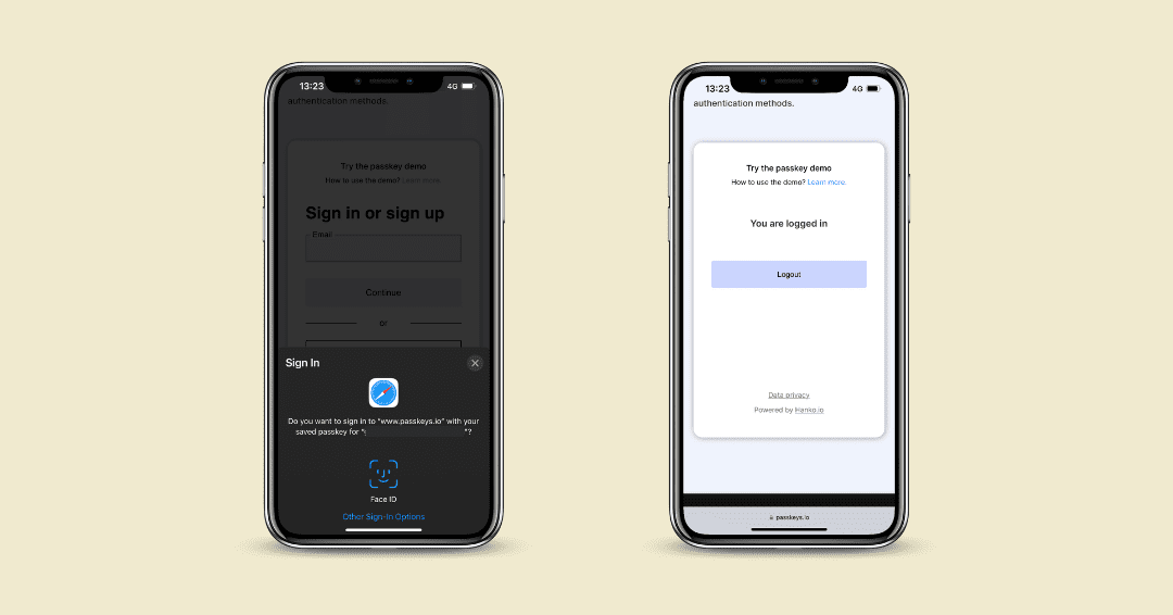 How to sign in with passkey
