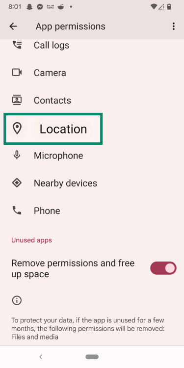 Finding Location in Facebook Permissions.