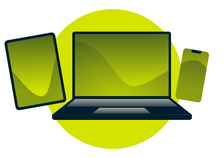 Variety of devices with the Call of Duty: Warzone logo.