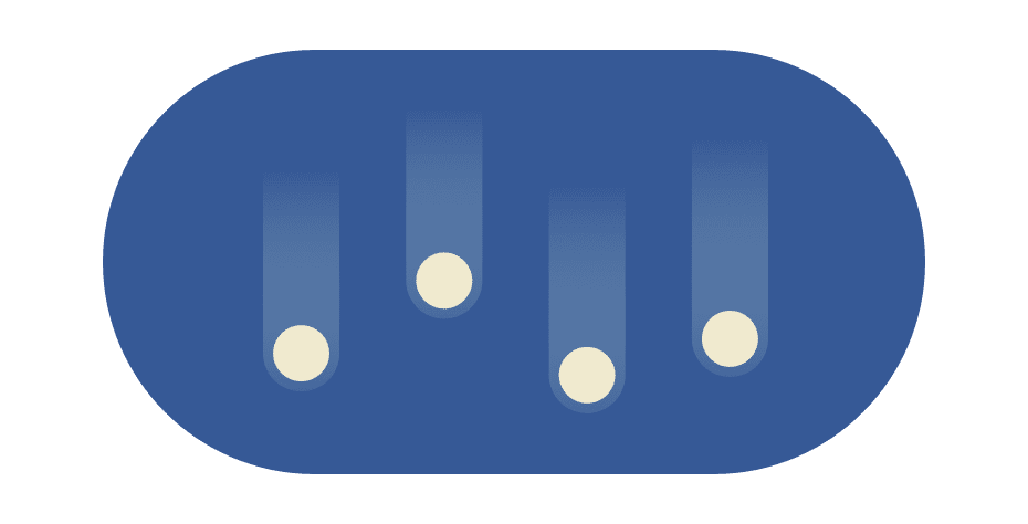 Quatre points de chute.