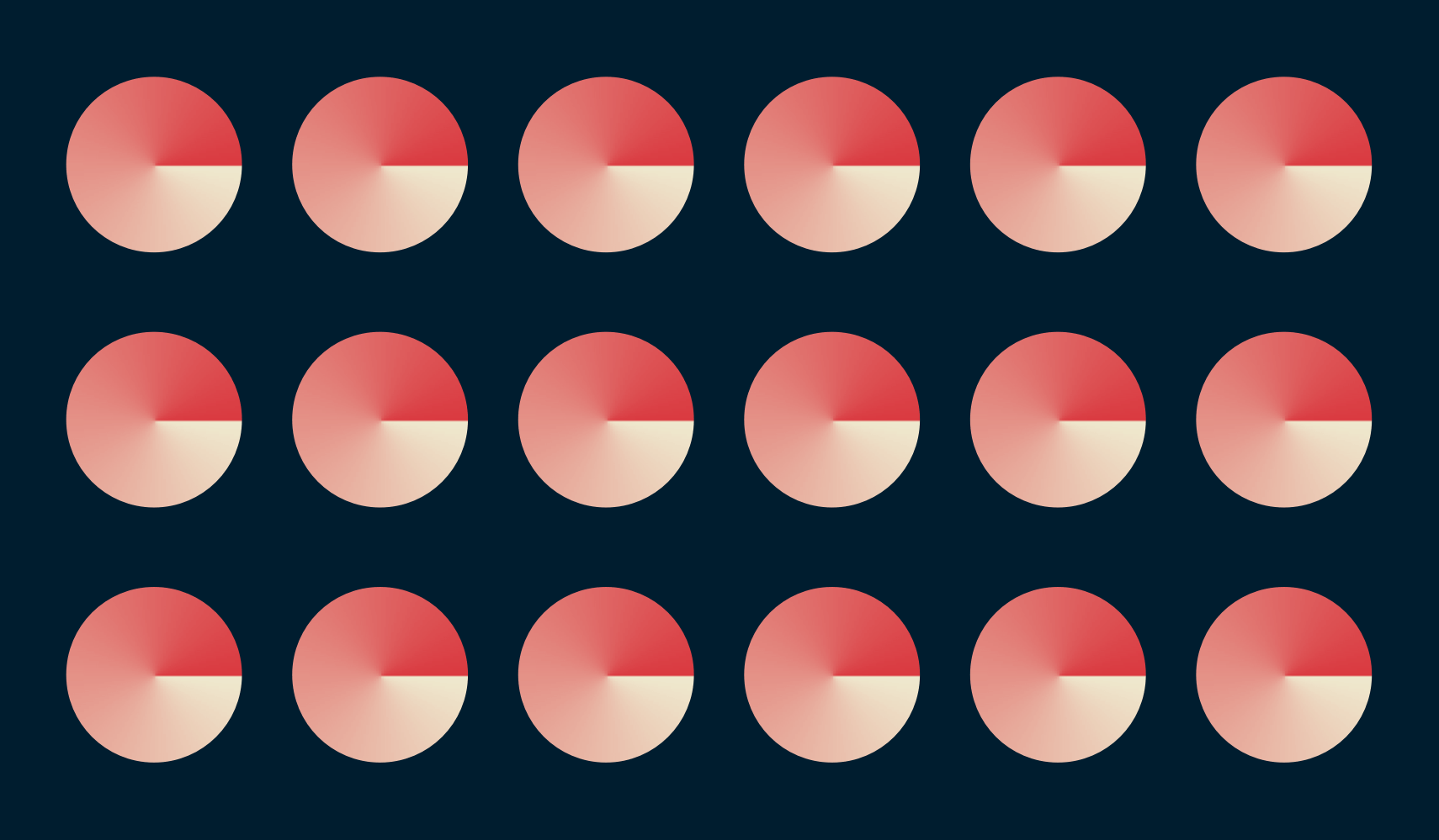 Siatka identycznych bloków pokazująca, w jaki sposób TrustedServer zapewnia spójność oprogramowania i konfiguracji na wszystkich serwerach ExpressVPN.