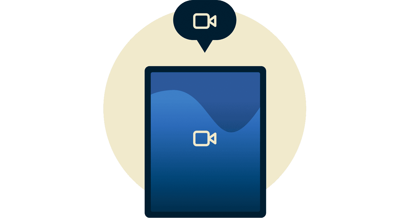 videokuvake iPad-laitteessa