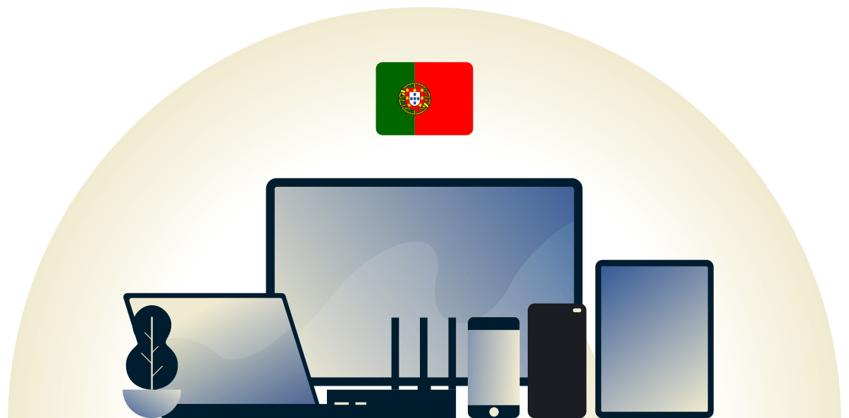 Portugal VPN suojaa erilaisia laitteita.