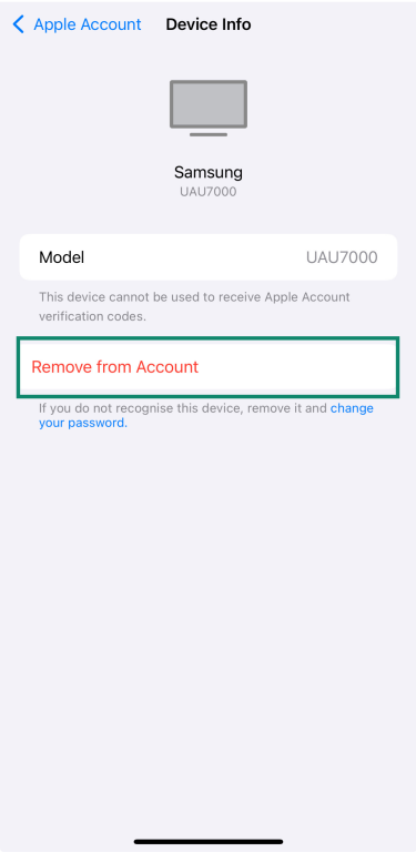 Remove unknown device from Apple ID under Device Info settings.